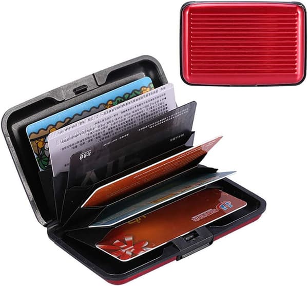 ##/(Red) 2-delat set med ID-kort, kreditkortsfodral, korthållare##/
