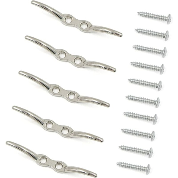 Mastkrok 5 stk (2-1/2\"), rustfritt stål Blind mastkrok Cabl