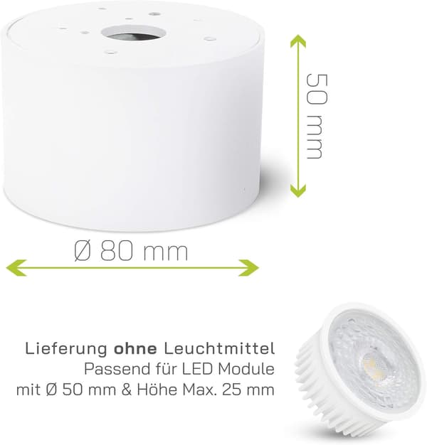 Ultratunt downlight - roterbar, i mattvit