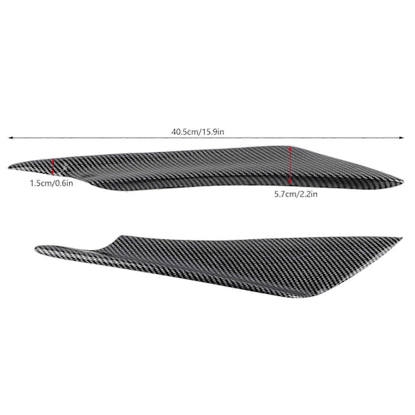 4 stk. Universal Karbonfiber Bil Karosseri Spoiler Frontfanger Leppe Splitter Finner Trim