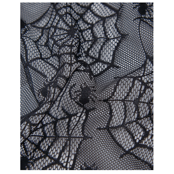 ##/Musta pitsiverho - Hämähäkinverkko, 100cm x 20##/