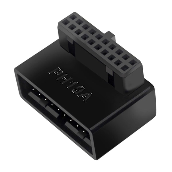 USB 3.0 20/19 Pin Hane till Hona Inåtgående till Utåtgående 90-Graders Vinkel Expansionskonverter Adapter för Moderkort Dator Huvudkort Adapter för PC Com A