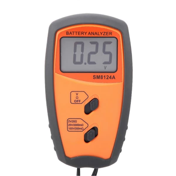 SM8124A LCD-skjerm Digital Resistans Voltmeter Batterispenningstester