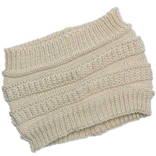 /#/Beige efterår og vinter kvinders strikkede pandebånd/#/