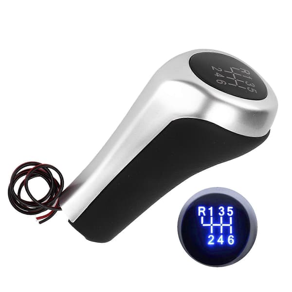 Bil 6-gears gearknop i mat stil med lys, erstatning for 5-serie E60 E61 E28 E34 E39