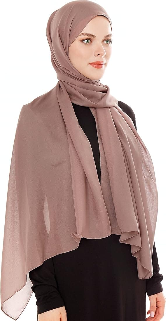 Nude Beige Chiffon tørklæde, Let tørklæde til kvinder, Kvinders tørklæde