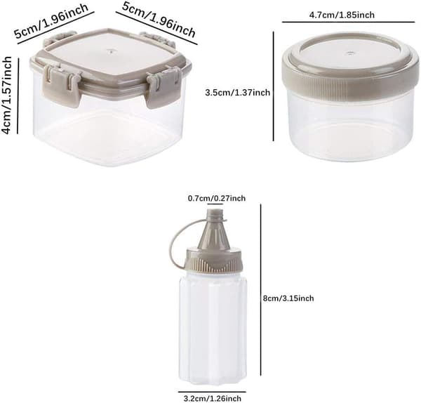 12 stk Mini Plast Saus Squeezebøtter Dressingbeholdere Ut