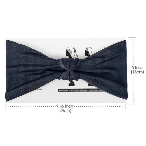 Dame Hårbånd, Multifunktionelt Hårbånd Hårbånd Hårbånd Multi-styl Indigo Blue