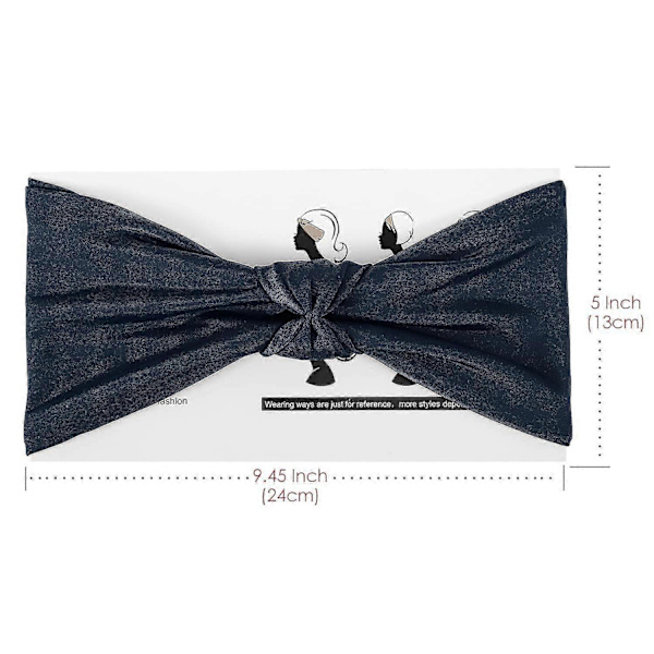Hårband för damer, multifunktionellt hårband, multi-styl Indigo Blue
