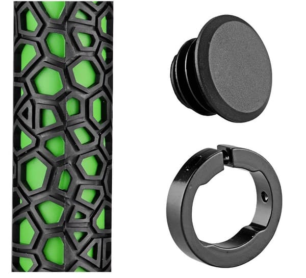 1 Par MTB Styrbarsgreb, acex Ergonomisk Cykelgreb 2 End Caps