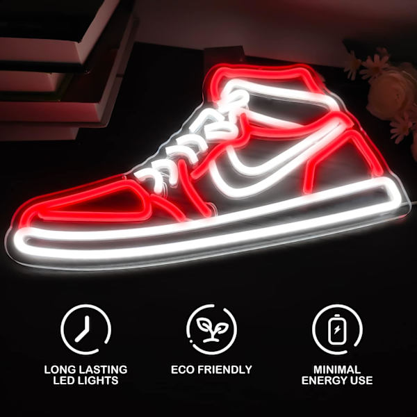 Sneaker Neonkyltti Urheilukenkä Neonkyltit Seinälle Himmennettävä LED