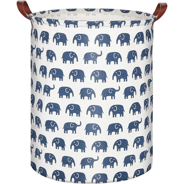 Foldbar kleskurv med håndtak - Elefant 40x50cm, Stor Oppbevaring