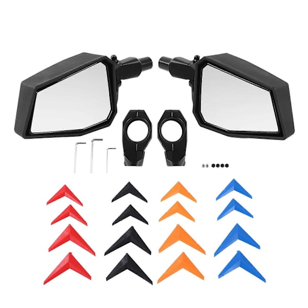 1.75in UTV Sidespejl i Aluminium Sort Udskiftning til Arctic Cat Wildcat