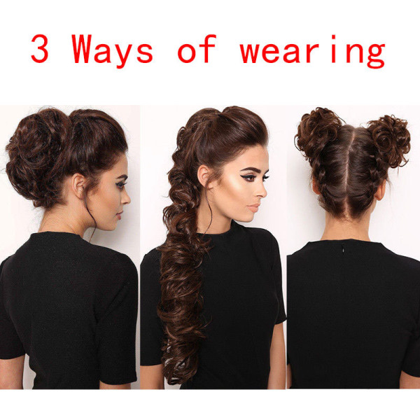 XXL Hårstykke Scrunchie - Få Voluminøst Krøllet Chignon Li