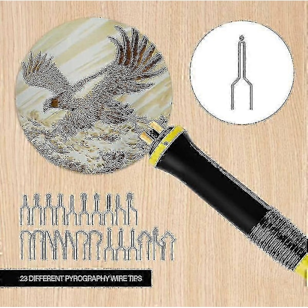 Pyrografi Brännare Kit Dubbel Penna 60w Justerbar Pyrografi
