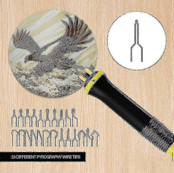 Pyrografi Brennesett Brennerverktøy Dobbel Penn 60w D Justerbar Pyrografi