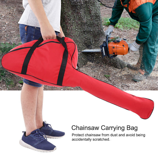 ##/Kædesavtaske Bæretaske til 20\" Sav - 600D Kædesav Organiseringsbeskytter Heavy Duty Anti-Ridse Tilbehør Rød##/