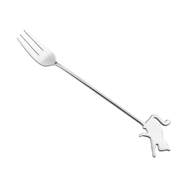 Kaffeskje med langt håndtak i rustfritt stål Kakegaffel Serviseutstyr Fork 2
