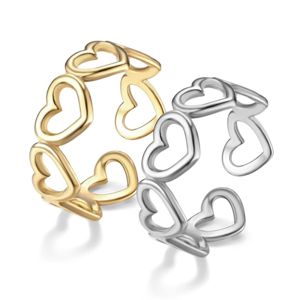 ##/Finger ring band ring hjärtasymbol utskuren trend##/