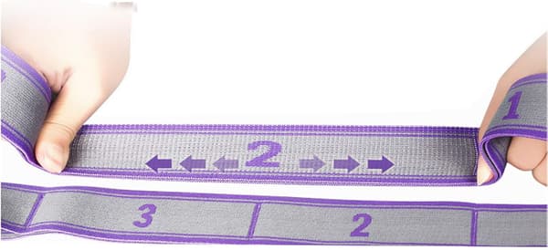 115*4cm - Yoga Strap Træningsrem/Yoga Stræk Bånd med 9 Ringe