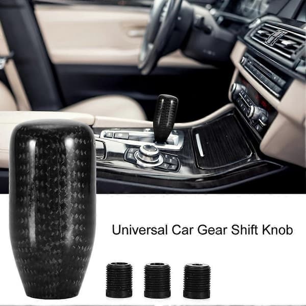 Carbon Fiber Universal Bil Gear Shift Knob Head Shifter Lever Sort