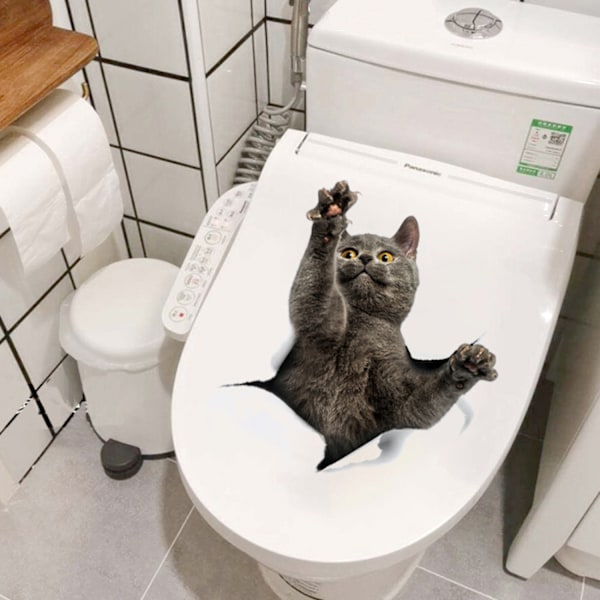 /#/Seinänkoriste-esineet kissat kissanpennut seinätarra wc-setti 2 kpl/#/