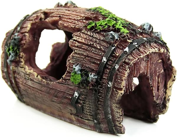Hartsplast Ornament till Akvarium, Giftfri, Krossad Tunna Grottlandskap