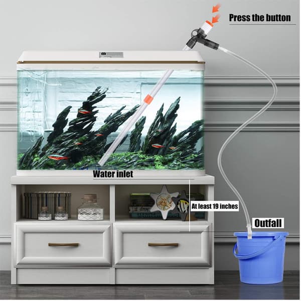 Akvariumgrusrenser Fisketanksett for Vannbytte og Grav