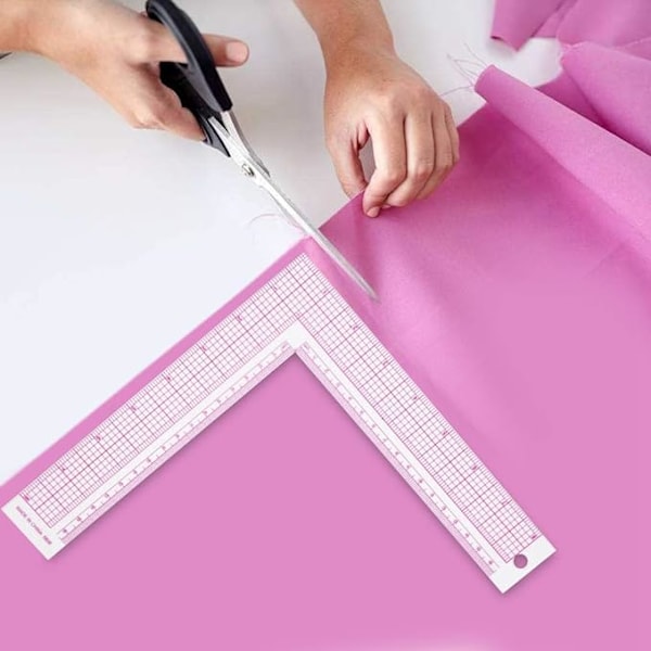 Sy-linjal DIY Sy-linjal Skredder Square L-kurve Metrisk Linjal
