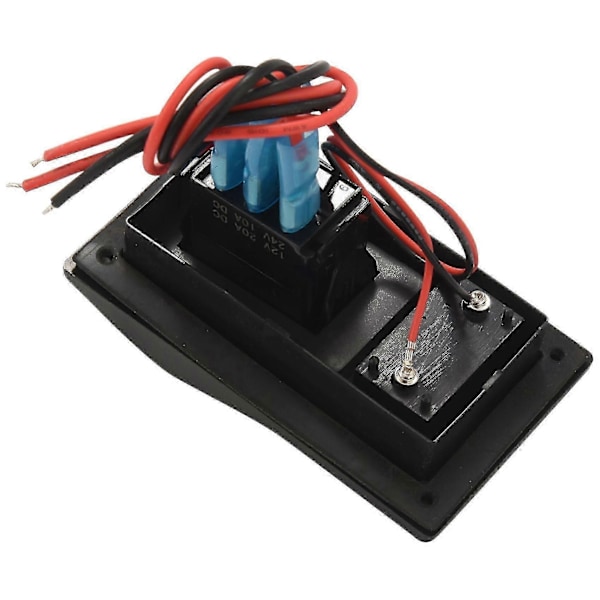 12-24V LED Dobbel Batteri Testpanel Vippebryter Bil Lastebil Marine Båt Voltmeter 4P