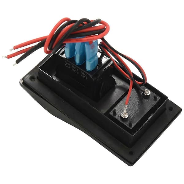 12-24V LED Dobbelt Batteri Testpanel Vippekontakt Bil Lastbil Marine Båd Voltmeter 4P