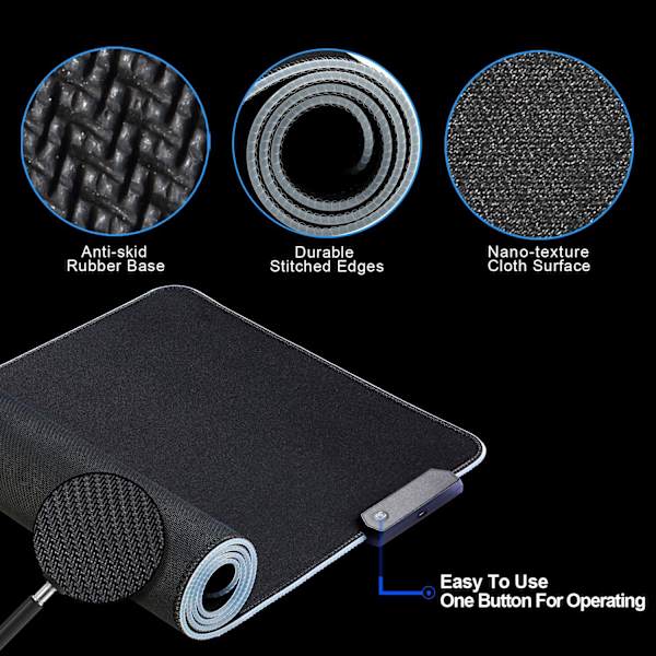 ##/250*350*4MM, RGB Gaming Mousepad LED Mousepad##/