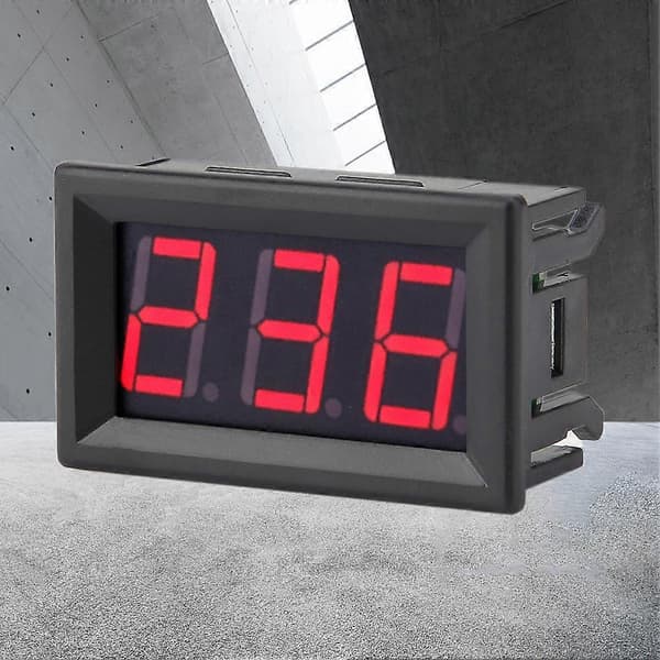 Digital Voltmeter 0.56 tommer To Ledninger AC 70-380V Digital LED Display Spenningsmåler (Rød)