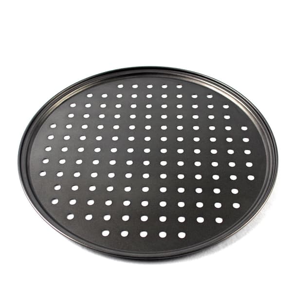 Pizzabägare, rund, perforerad, non-stick, tartes flambées, stål