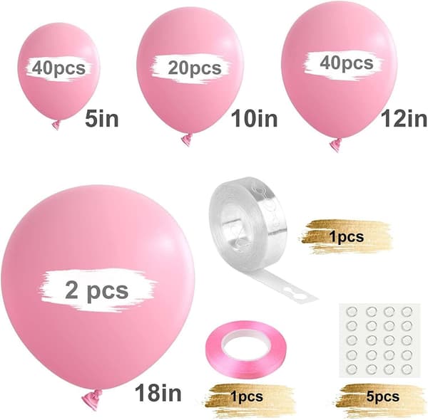 Pink balloner 102 stk. balloner