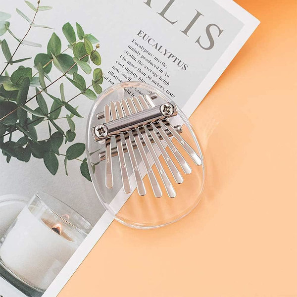 1 Styk (Klar Dråbe) 8-Tast Kalimba, Limba, Børneinstrument, Finger