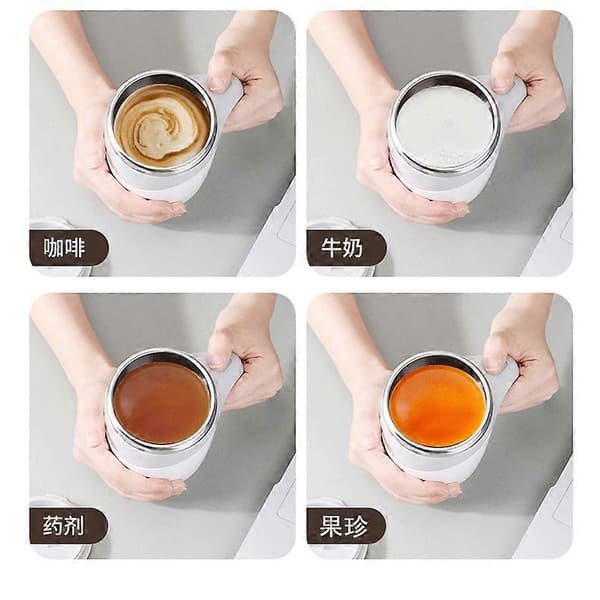 Automatisk omrörningskopp rostfritt stål lat magnetiserad kopp automatisk magnetisk kopp bärbar kaffemugg