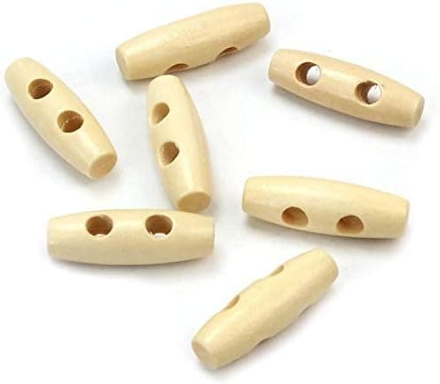Treknapper i olivenform, treknapper til frakk, 50 stk, 3 cm