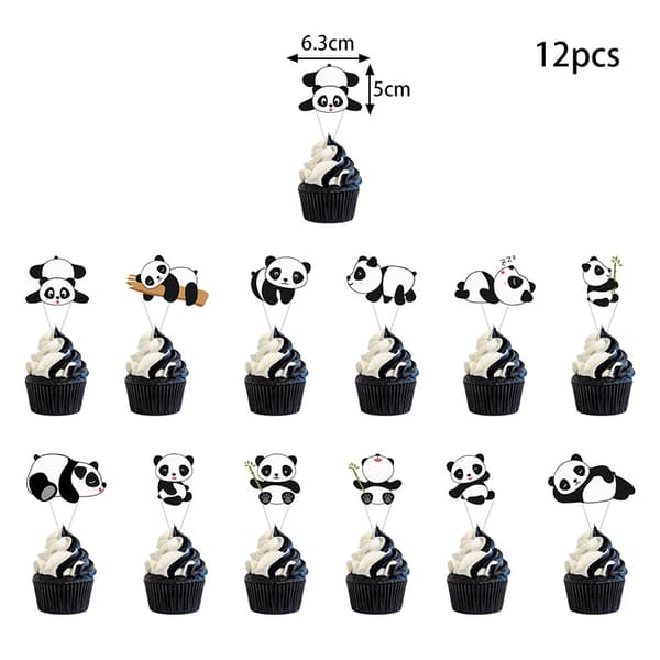 Panda-tema bursdagsfest layout rekvisitter søte vindballong dekorasjoner