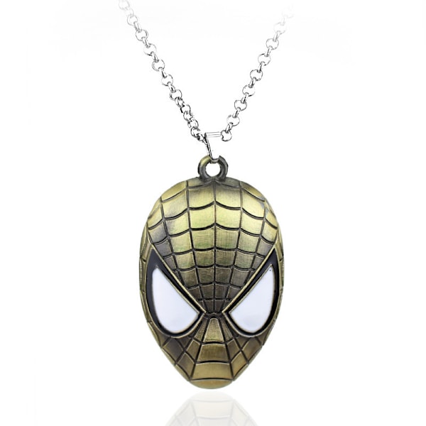 Spiderman-naamiologon avaimenperä-kaulakoru metalliseoksesta (musta)