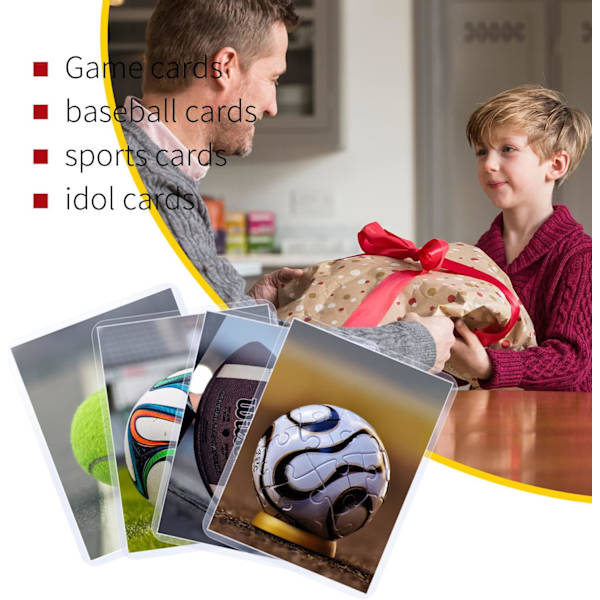 100-pack 3\"x4\" Hårda Plastkortfodral Toppladdare för Kort