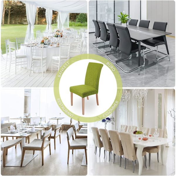 4 stycken stolsöverdrag, Stretch matstolsöverdrag Modern stol