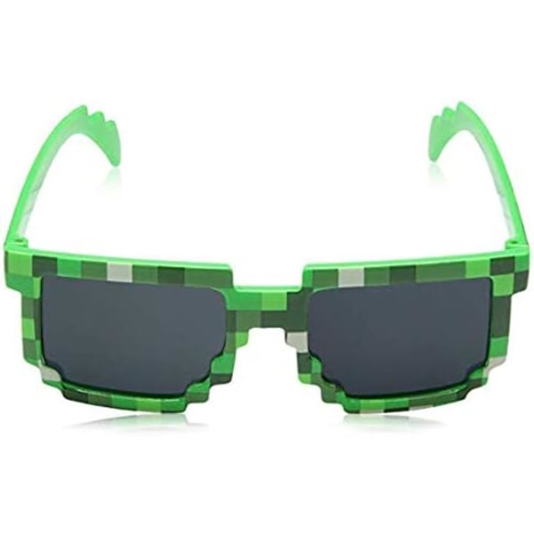 Vintage boxsolglasögon (grön rutig), pojkar och barns gröna
