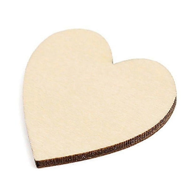 50 stk. Hjerteformede trefigurer til oppheng, DIY, enkel dekorasjon 4cm or 1.57 Inch