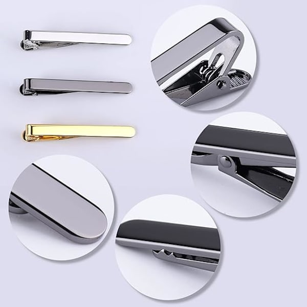 3 slips, slipsset, guld och silver svart slipsset, m
