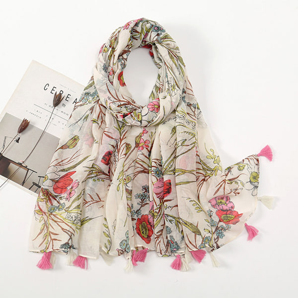 ##/Sjal lavet af bomuld og linned, 180-90cm##/