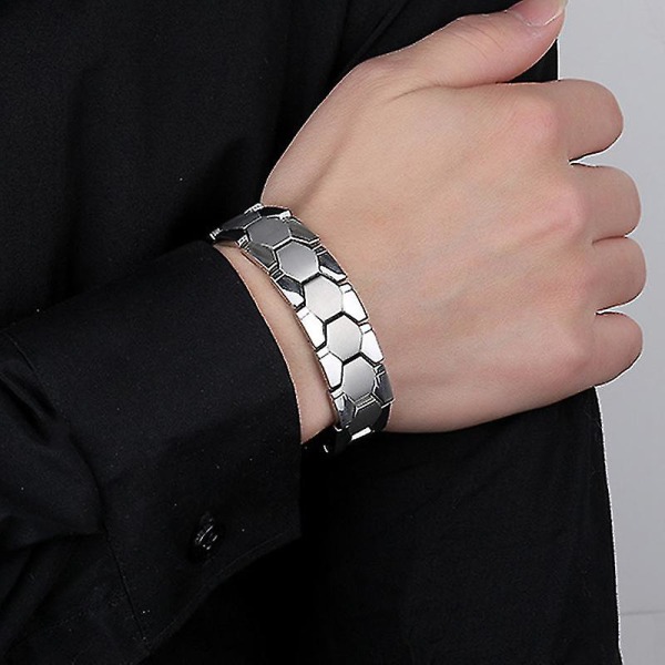 Män Titanstål Armband Strålningsskyddande Magnet Armband Kompatibel Travel Business