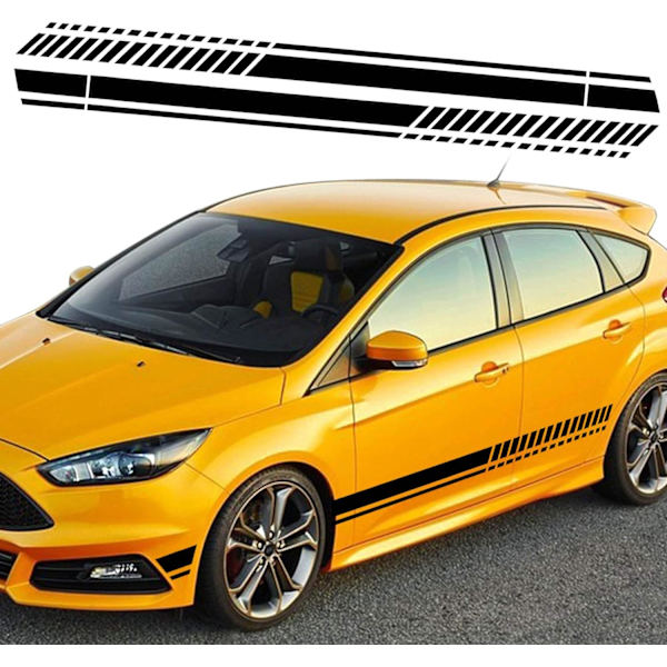 1 Pari 210cm Urheilullisia Kilpa-auto Raidat Tarroja Auton Ovien Sivulle