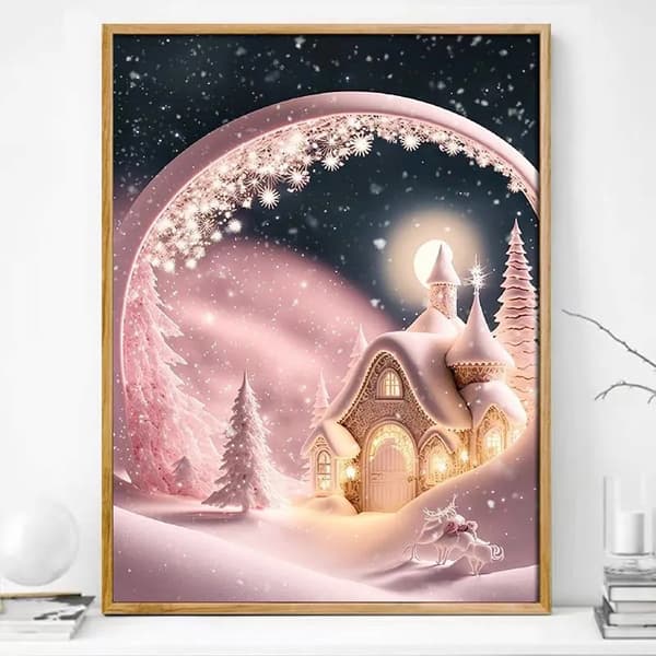 ##/30x40cm DIY Diamantmålning Set för Vuxna och Barn - Snöalvor##/