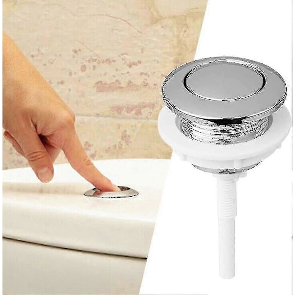 Skydeknap, 38 mm trykknap til badeværelse og WC vandbesparende enhed - velegnet til toiletcisterne